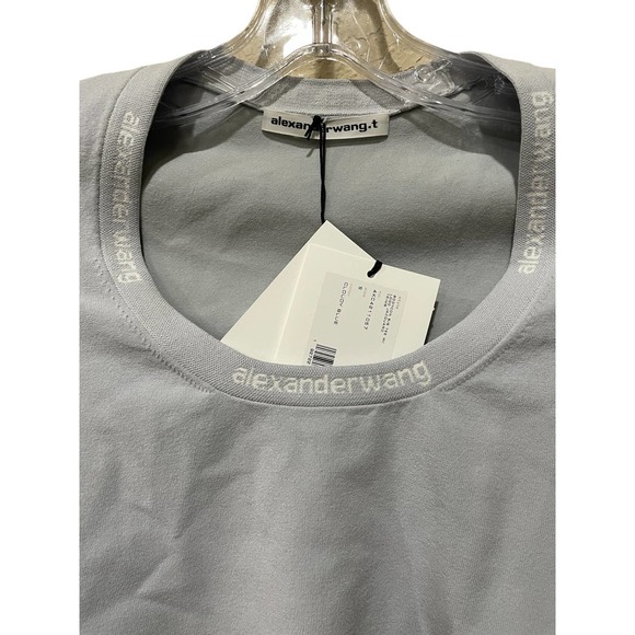 ALEXANDER WANG Logo Bodycon Tee Size Small New with Tags - Picture 9 of 11